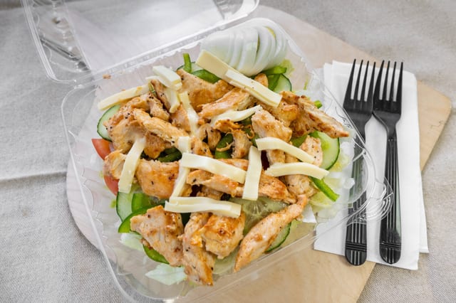 Garden Salad with Chicken.
